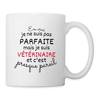 In Wirklichkeit nicht perfekt, aber veterinärmedizinisch - Tasse - Weiß - Rechts