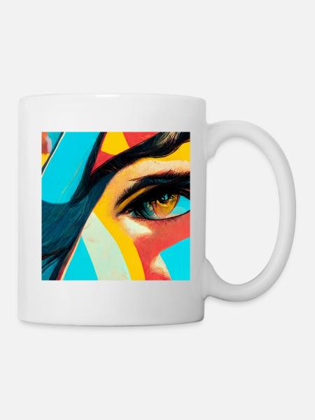 comic pop art - Mug - white