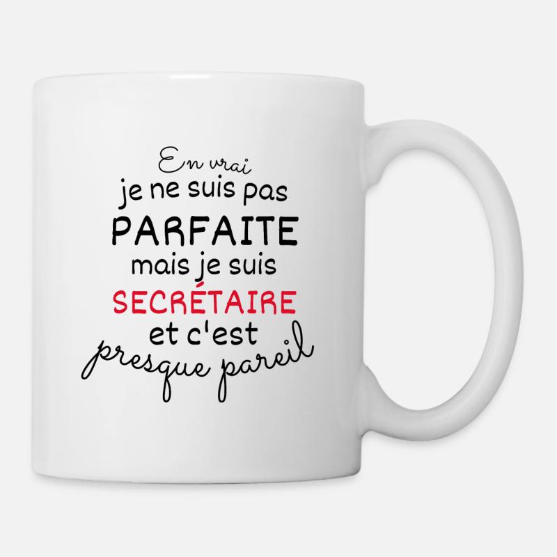 Eigentlich nicht perfekt, aber ich bin eine Sekretärin - Tasse - Weiß