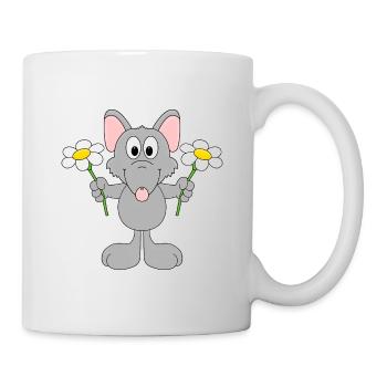 BLUMEN - RATTE - TIER - KIND - BABY - TIERISCH - Tasse - Weiß - Rechts