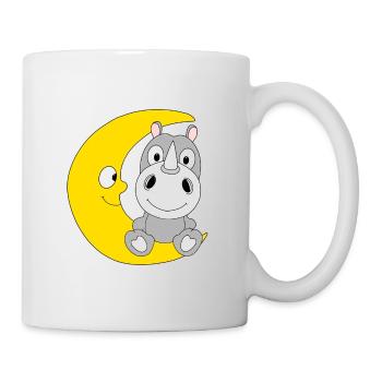 MOND - NASHORN - TIER - KIND - BABY - Tasse - Weiß - Rechts