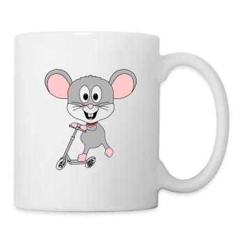ROLLER - MAUS - KIND - BABY - TIER - TIERISCH - Tasse - Weiß - Rechts