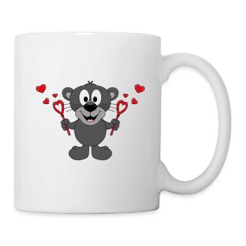 SEIFENBLASEN - LIEBE - PANTHER - TIERISCH - BABY - Tasse - Weiß - Rechts