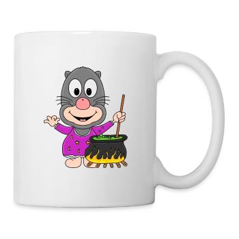 HALLOWEEN - HEXE - MAULWURF - KOCH - TIERISCH - Tasse - Weiß - Rechts