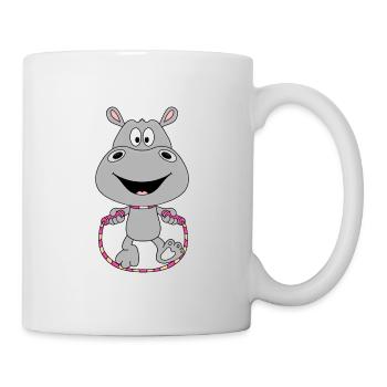 SEILSPRINGEN - SPRINGSEIL - NILPFERD - BABY - Tasse - Weiß - Rechts