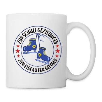 Eislaufen Eisläufer Schlittschuh Eishockey Läufer - Tasse - Weiß - Rechts