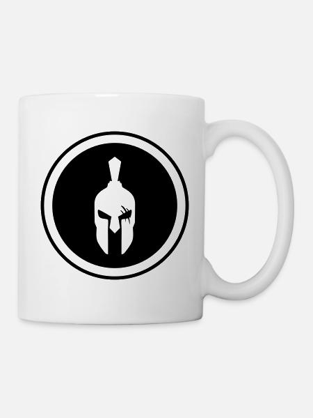 Spartaner Helm - Tasse - Weiß