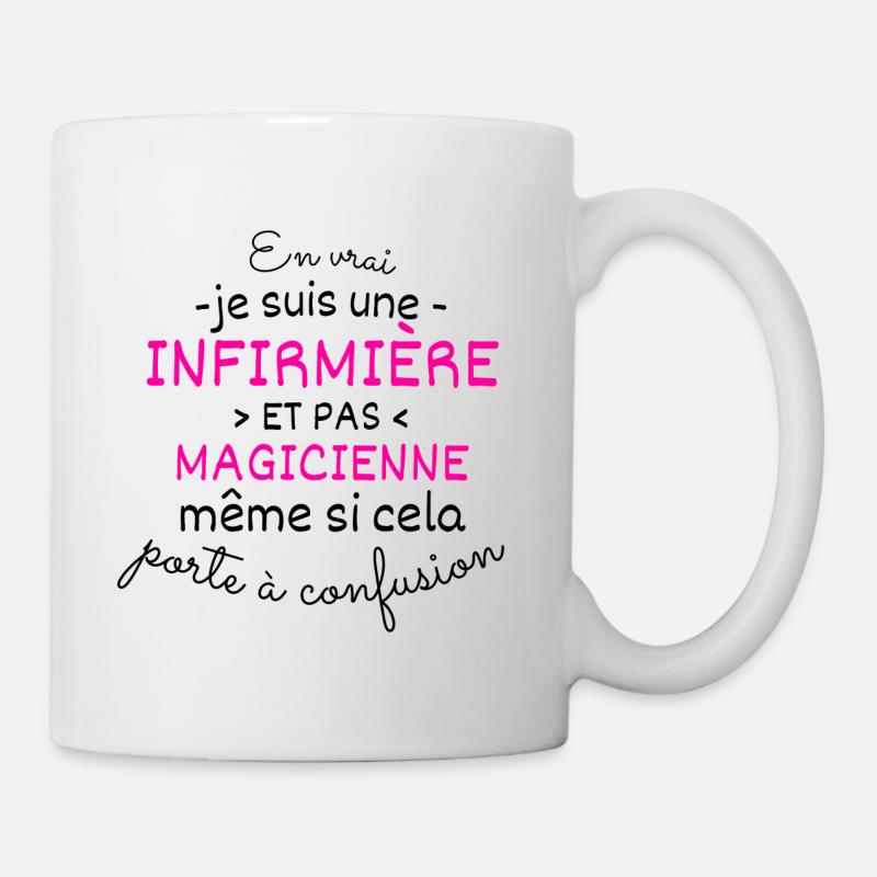 Infirmière et Pas Magicienne - Mug blanc - blanc