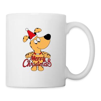 HUND - WEIHNACHTEN - MERRY CHRISTMAS - KIND - BABY - Tasse - Weiß - Rechts