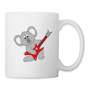 GITARRE - MUSIK - KOALA - TIER - KIND - BABY - Tasse - Weiß - Rechts