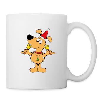 HUND - WEIHNACHTEN - GLOCKEN - TIER - KIND - BABY - Tasse - Weiß - Rechts