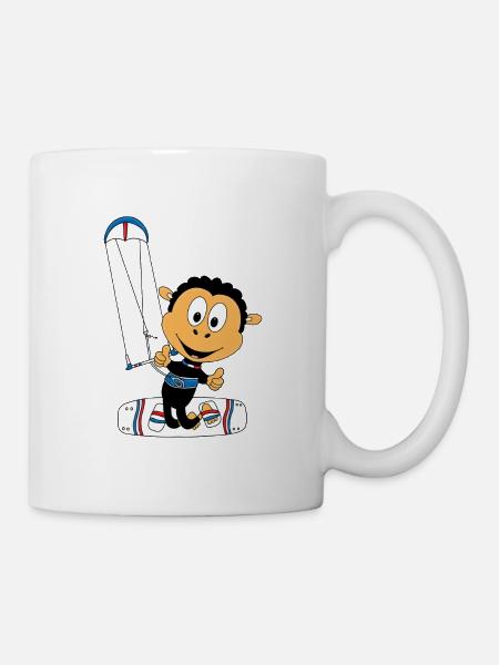 SCHAF - KITE - KITER - KITESURFER - KIND - BABY - Tasse - Weiß