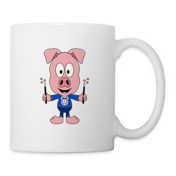 SCHWEIN - ZAUBERER - ZAUBERN - TIER - KIND - BABY - Tasse - Weiß - Rechts