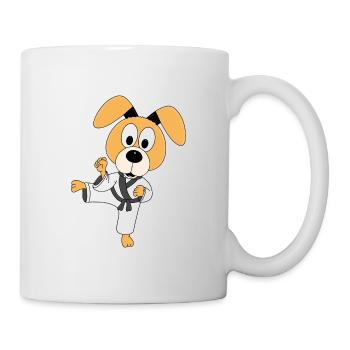 KARATE - HUND - SELBSTVERTEIDIGUNG - KIND - BABY - Tasse - Weiß - Rechts