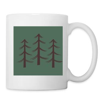 Bäume an der Brust - Tasse - Weiß - Rechts