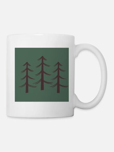 Bäume an der Brust - Tasse - Weiß
