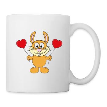 LUFTBALLONS - LIEBE - HASE - TIER - KIND - BABY - Tasse - Weiß - Rechts