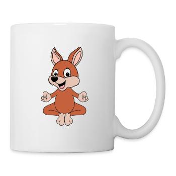 KÄNGURU - PILATES - YOGA - TIER - KIND - BABY - Tasse - Weiß - Rechts