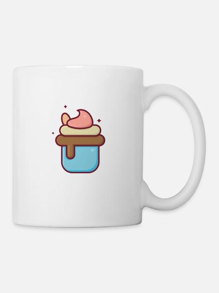 Glace - Mug blanc - blanc