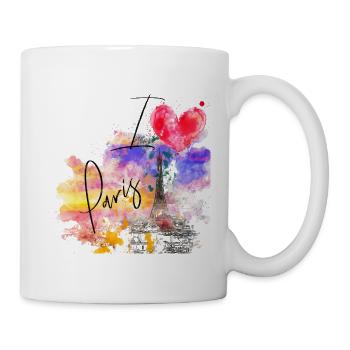 Tour eiffel i love Paris - Mug blanc - blanc - Droite