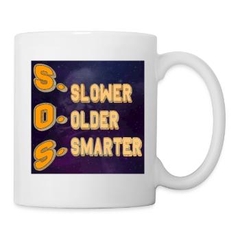 SOS = Slower Older Smarter - Universum - Tasse - Weiß - Rechts