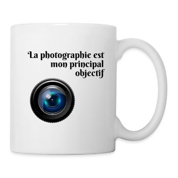 La photographie est mon principal objectif - Mug blanc - blanc - Droite