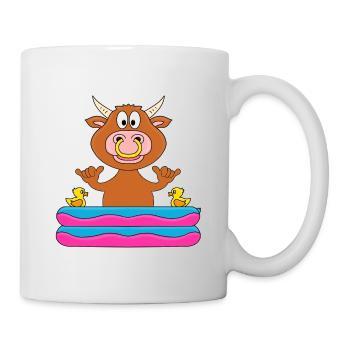 STIER - BULLE - POOL - PLANSCHBECKEN - SHAKA - Tasse - Weiß - Rechts