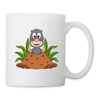 MAULWURF - MAULWURFSHÜGEL - TIERISCH - TIER - Tasse - Weiß - Rechts