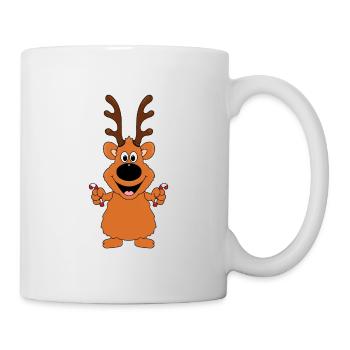 ZUCKERSTANGEN - WEIHNACHTEN - REH - RENTIER - TIER - Tasse - Weiß - Rechts