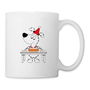 HUND - WEIHNACHTSBÄCKEREI - KEKSE BACKEN - TIER - Tasse - Weiß - Rechts