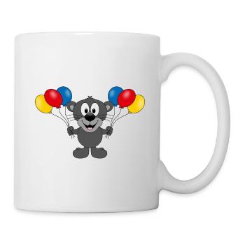 LUFTBALLONS - TIER - PANTHER - KIND - BABY - Tasse - Weiß - Rechts