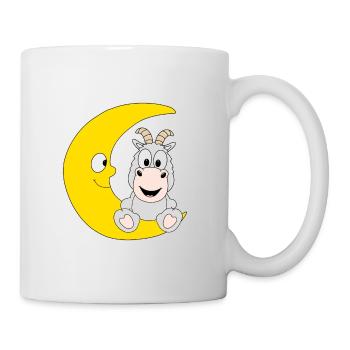 MOND - ZIEGE - TIER - KIND - BABY - TIERISCH - Tasse - Weiß - Rechts