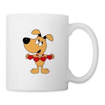 HUND - LIEBE - LOVE - TIERISCH - VERLIEBT - TIER - Tasse - Weiß - Rechts