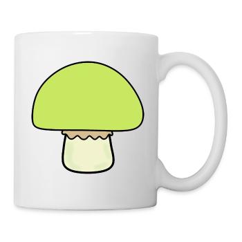 Mushroom green, green mushrooms - Mug - white - Right