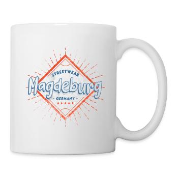 Magdeburg Deutschland Stadt Skyline Heimat Liebe - Tasse - Weiß - Rechts
