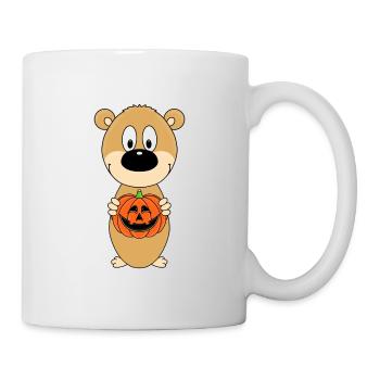 HALLOWEEN - TEDDY - BÄR - TEDDYBÄR - KÜRBIS - Tasse - Weiß - Rechts