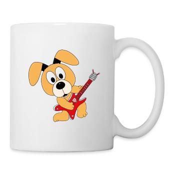 GITARRE - MUSIK - HUND - TIERISCH - KIND - BABY - Tasse - Weiß - Rechts