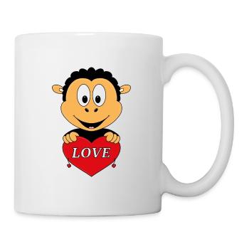 SCHWARZES SCHAF - LIEBE - LOVE - TIER - TIERISCH - Tasse - Weiß - Rechts