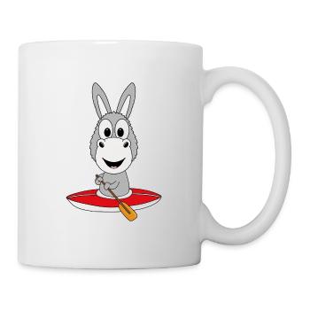KAJAK - KANU - ESEL - TIER - KIND - BABY - Tasse - Weiß - Rechts