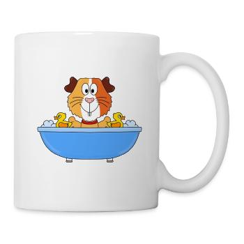 MEERSCHWEINCHEN - BADEN - BADEWANNE - BADEENTEN - Tasse - Weiß - Rechts