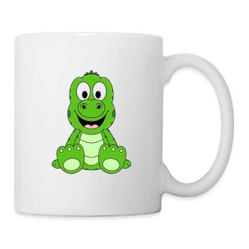 DINO - GECKO - ECHSE - TIER - KIND - BABY - Tasse - Weiß - Rechts
