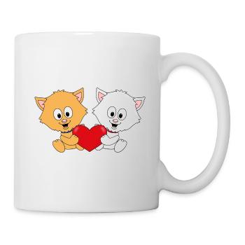 KATZEN - LIEBE - TIER - KIND - BABY - VERLIEBT - Tasse - Weiß - Rechts