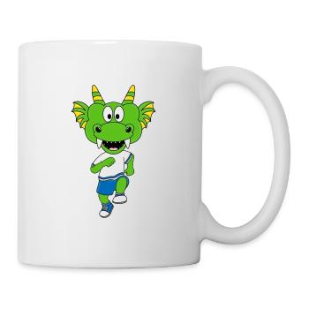 LAUFEN - SPORT - DRACHE - KIND - BABY - FUN - Tasse - Weiß - Rechts