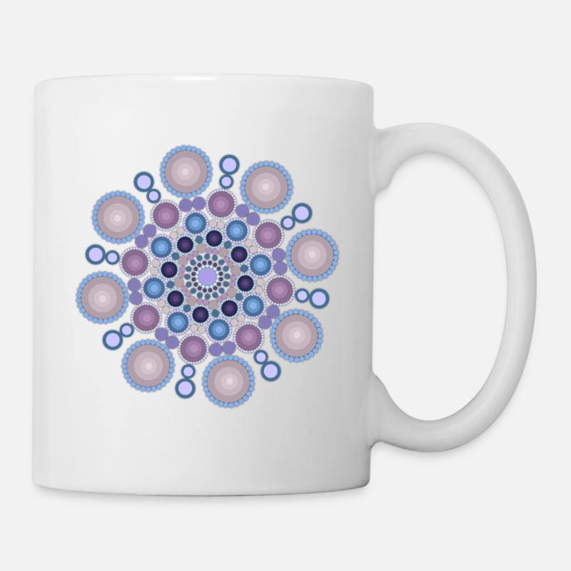 Dot Mandala Design - Tasse - Weiß