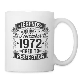 Novembre Né 1972 Légendes Anniversaire - Mug blanc - blanc - Droite