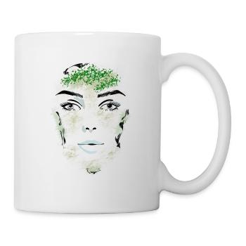 Visage féminin - Mug blanc - blanc - Droite