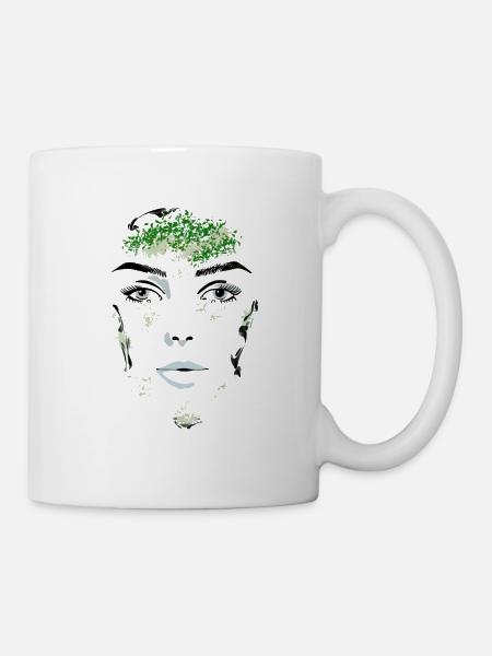 Visage féminin - Mug blanc - blanc