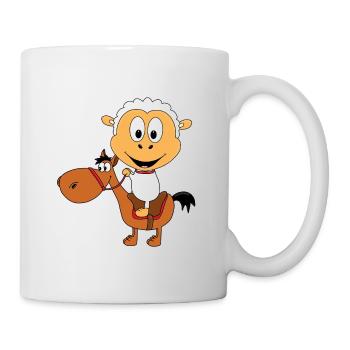 SCHAF - REITEN - PFERD - PONY - TIERE - Tasse - Weiß - Rechts