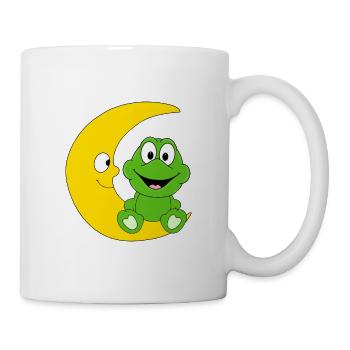FROSCH - MOND - TIER - KIND - BABY - Tasse - Weiß - Rechts