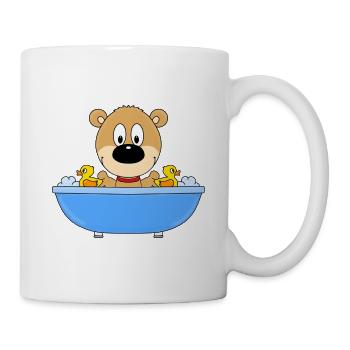 BADEWANNE - TEDDY - BÄR - TEDDYBÄR - Tasse - Weiß - Rechts